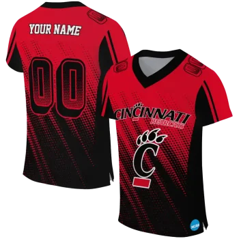 customized cincinnati bearcats halftone flow red black jersey best selling