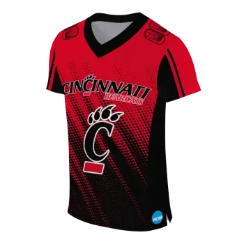 customized cincinnati bearcats halftone flow red black jersey fashion forward
