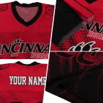 customized cincinnati bearcats halftone flow red black jersey best selling