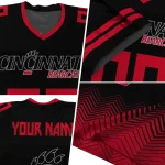 customized cincinnati bearcats halftone sweep black jersey best selling