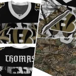 customized cincinnati bengals antler skull camouflage hunting jersey best selling