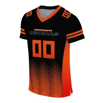 customized cincinnati bengals halftone sweep black jersey fashion forward