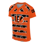 customized cincinnati bengals layered grids orange jersey best selling