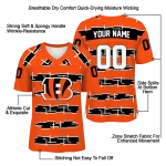 customized cincinnati bengals layered grids orange jersey best selling