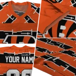 customized cincinnati bengals layered grids orange jersey best selling