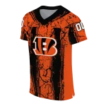 customized cincinnati bengals rugged stripes orange jersey best selling