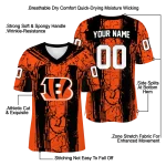 customized cincinnati bengals rugged stripes orange jersey best selling
