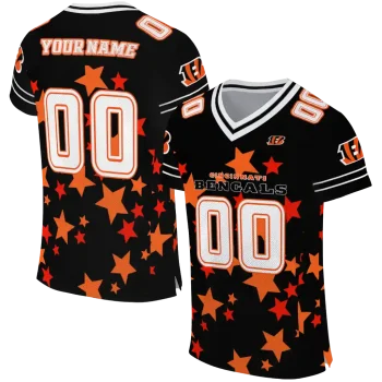 customized cincinnati bengals star cluster black jersey best selling
