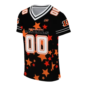 customized cincinnati bengals star cluster black jersey fashion forward