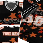 customized cincinnati bengals star cluster black jersey best selling