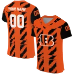 customized cincinnati bengals stripe block orange jersey best selling