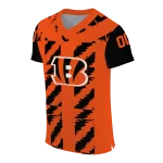 customized cincinnati bengals stripe block orange jersey best selling