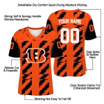 customized cincinnati bengals stripe block orange jersey best selling