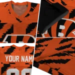 customized cincinnati bengals stripe block orange jersey best selling