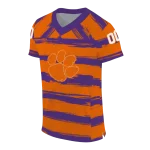 customized clemson tigers art stripe orange jersey best selling