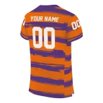 customized clemson tigers art stripe orange jersey best selling