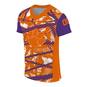 customized clemson tigers camo shatter orange jersey fashion forward