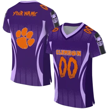 customized clemson tigers dynamic dots purple jersey best selling