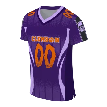 customized clemson tigers dynamic dots purple jersey fashion forward