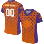 customized clemson tigers stacked rectangle orange jersey best selling