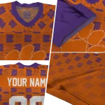 customized clemson tigers stacked rectangle orange jersey best selling