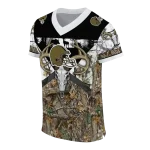 customized cleveland browns antler skull camouflage hunting jersey best selling