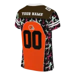 customized cleveland browns brushstroke xs orange black jersey best selling