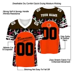 customized cleveland browns brushstroke xs orange black jersey best selling