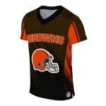 customized cleveland browns halftone fade brown black jersey best selling