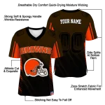 customized cleveland browns halftone fade brown black jersey best selling
