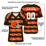 customized cleveland browns layered grids brown jersey best selling