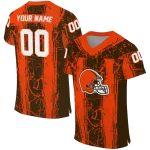 customized cleveland browns rugged stripes brown jersey best selling
