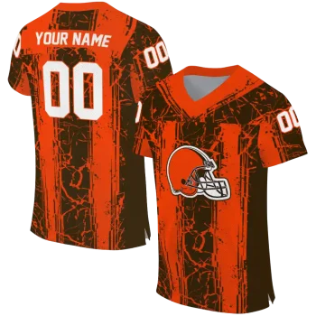 customized cleveland browns rugged stripes brown jersey best selling