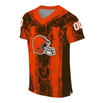 customized cleveland browns rugged stripes brown jersey best selling