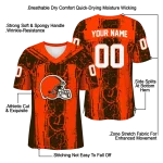 customized cleveland browns rugged stripes brown jersey best selling