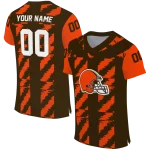 customized cleveland browns stripe block brown jersey best selling