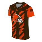 customized cleveland browns stripe block brown jersey best selling