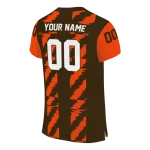 customized cleveland browns stripe block brown jersey best selling