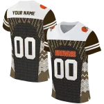 customized cleveland browns tire arrows brown black white jersey best selling