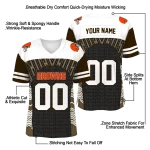 customized cleveland browns tire arrows brown black white jersey best selling
