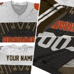 customized cleveland browns tire arrows brown black white jersey best selling