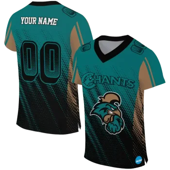 customized coastal carolina chanticleers halftone flow green black jersey best selling