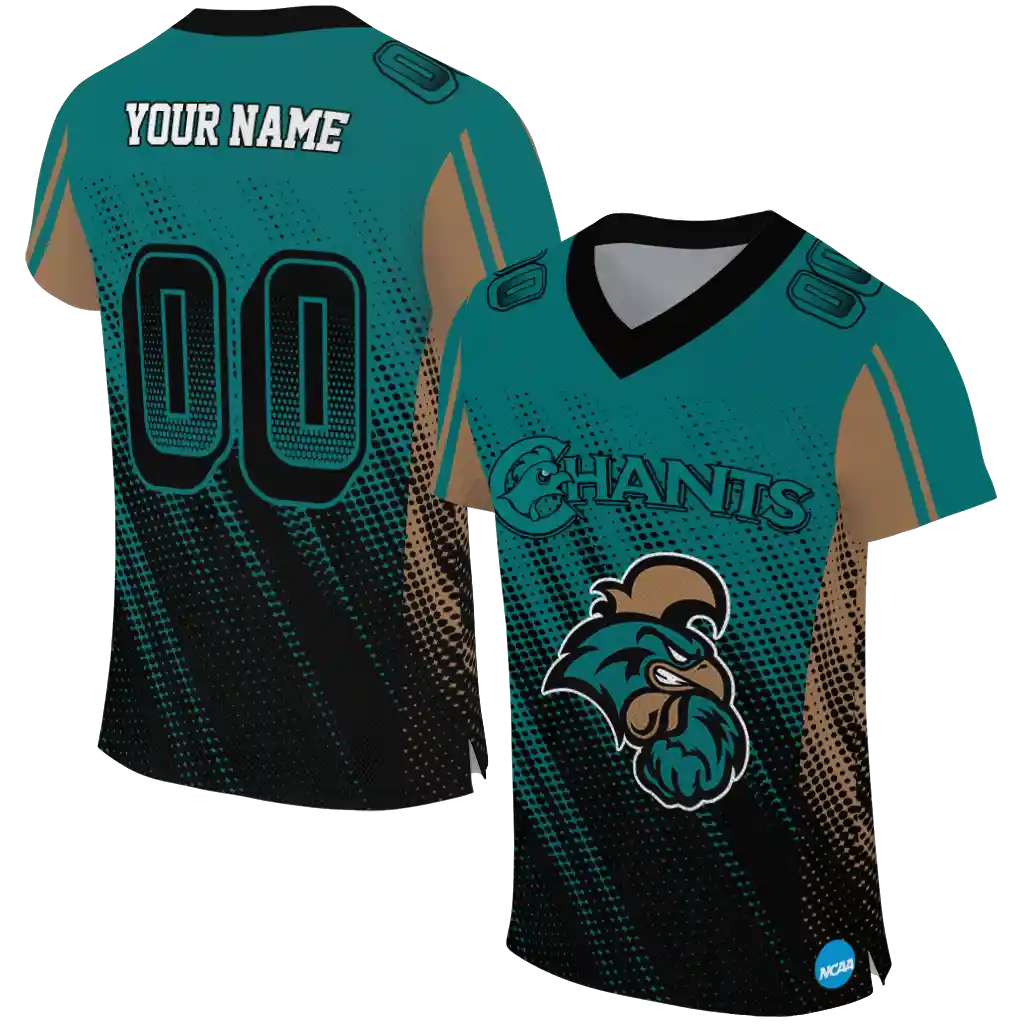 customized coastal carolina chanticleers halftone flow green black jersey best selling customized coastal carolina chanticleers halftone flow green black jersey best selling