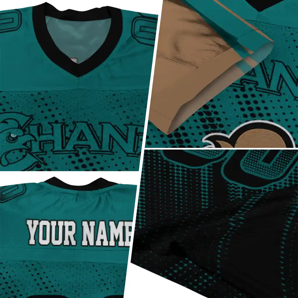 customized coastal carolina chanticleers halftone flow green black jersey new arrival customized coastal carolina chanticleers halftone flow green black jersey new arrival