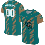 customized coastal carolina chanticleers stripe block green jersey best selling