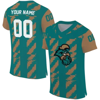 customized coastal carolina chanticleers stripe block green jersey best selling