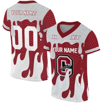 customized colgate raiders dripping flames maroon white jersey best selling