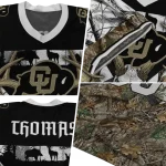 customized colorado buffaloes antler skull camouflage hunting jersey best selling