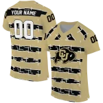customized colorado buffaloes layered grids gold jersey best selling