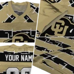 customized colorado buffaloes layered grids gold jersey best selling